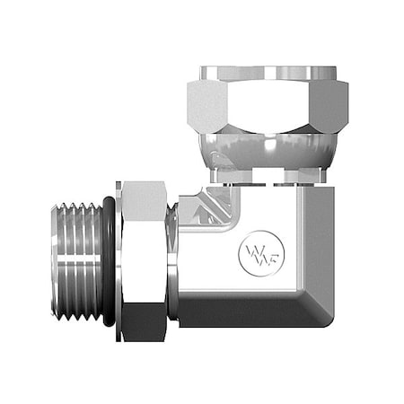 World Wide Fittings Male O-Ring Boss Adjustable to Female JIC Swivel 90 Degree Elbow 6809X12X12